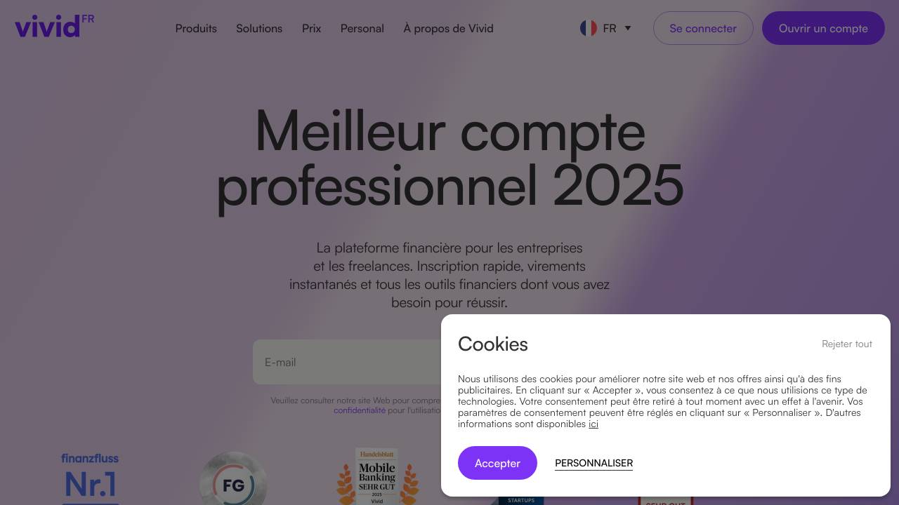 Homepage Vivid Business Basic